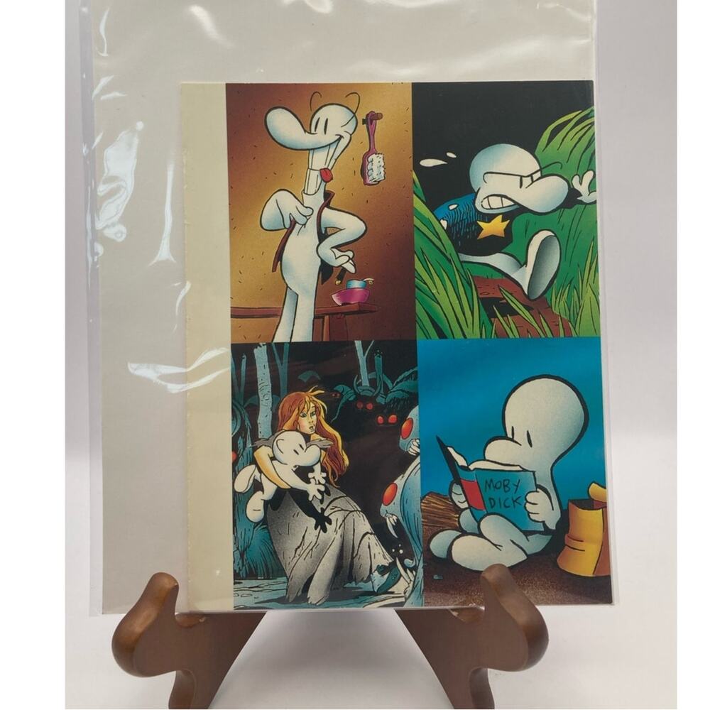 BONE PREVIEWS - UNCUT 4 CARD PANEL STRIP - 1994 - COMIC IMAGES Phone-Smiley
